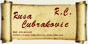 Rusa Čubraković vizit kartica